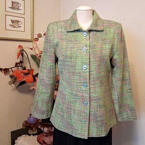NWT Women’s Lined Light Green Pink Blazer Jacket Spring Fall Winter Jackets M 10